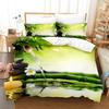 Green Flower Duvet Cover Set Double Bed With Pillowcase Lotus Bedding Set King Size 3pcs 2pcs Single Twin Full 200x200 220x240cm
