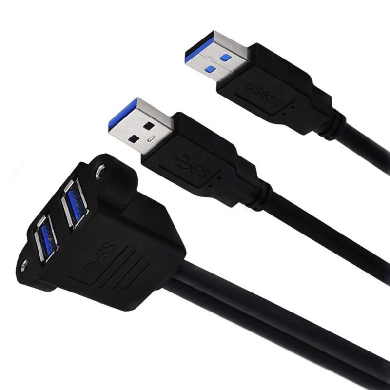Speed USB3.0 Extension Cable USB3.0 Double Port Data Cable for Efficient Device Connectivity Fast Data Transmission