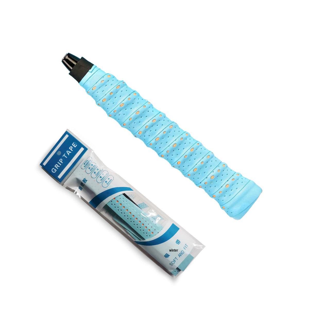 

Dual-Color Non-Slip Dragon Bone Grip: Sweat-Absorbing Handle for Badminton, Tennis, and Bicycle Use помаранчевий/небо синє кольору