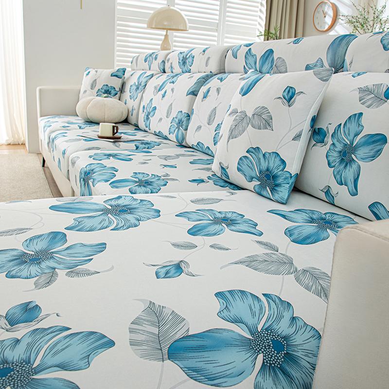 Flexible Chilly Feeling Sofa Seat Pad Cover Form Fitting Couch Protector Grippy Couch Cover Snuggly Launderable Sofa Protector