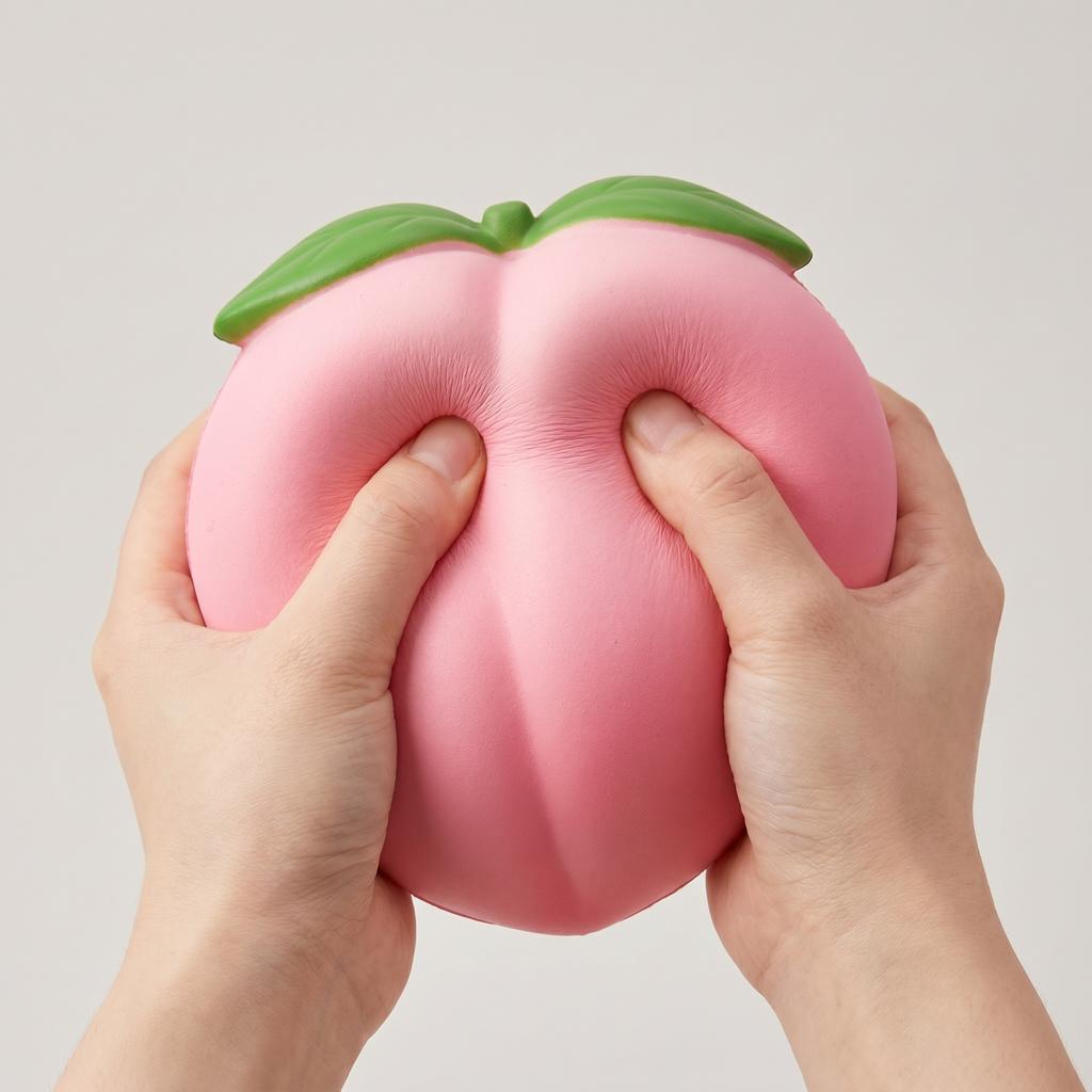 Jumbo Peach Soft Squishy Stress Relief Toy Large Size Slow Rising Foam Squeeze Ball Novelty Gift for Adults and Kids