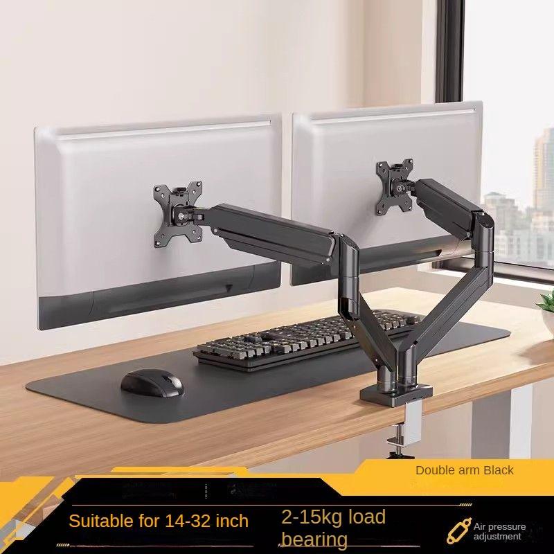 Dual Monitor Arm Holds Up To 20kg Desk Mount Stand Adjustable Height and Angle for 14 To 32 Inch Screens