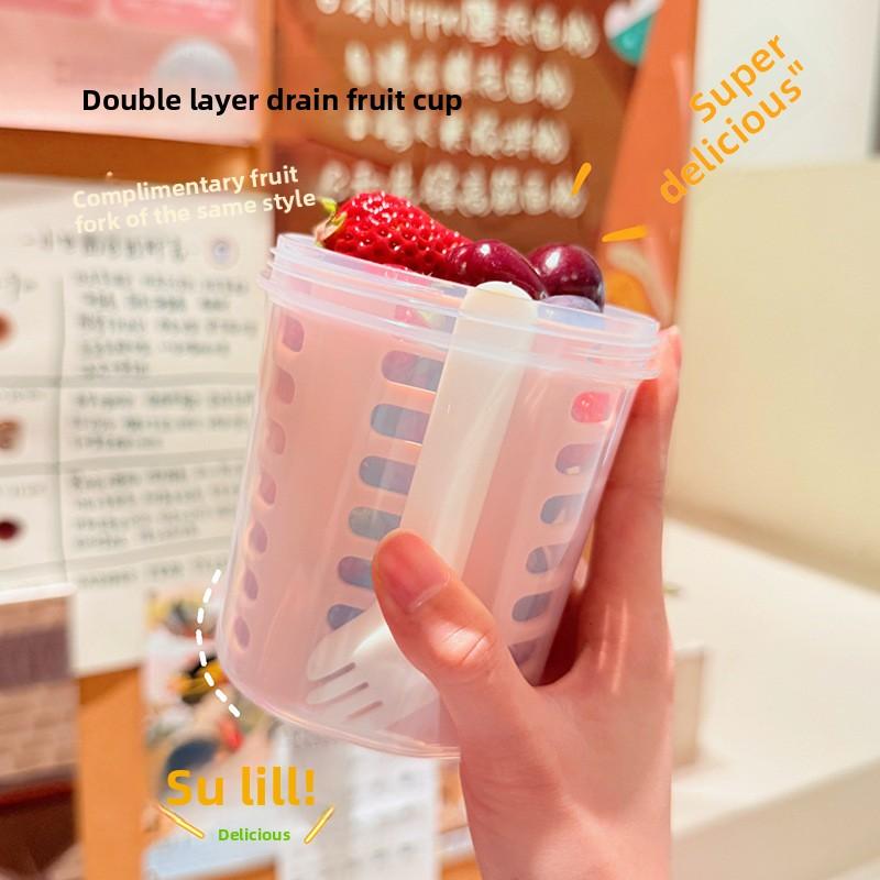 Portable Salad Cup with Fork Attachment Large Capacity Leak-Proof Sealed Design