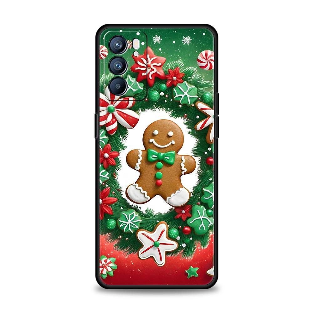 New Year Christmas Phone Case For Oppo Reno 13 12 11 10 7 F Find X5 X6 A98 A80 A79 A78 A57 A54 A31 A17 Pro 5G Soft TPU Cover Bag