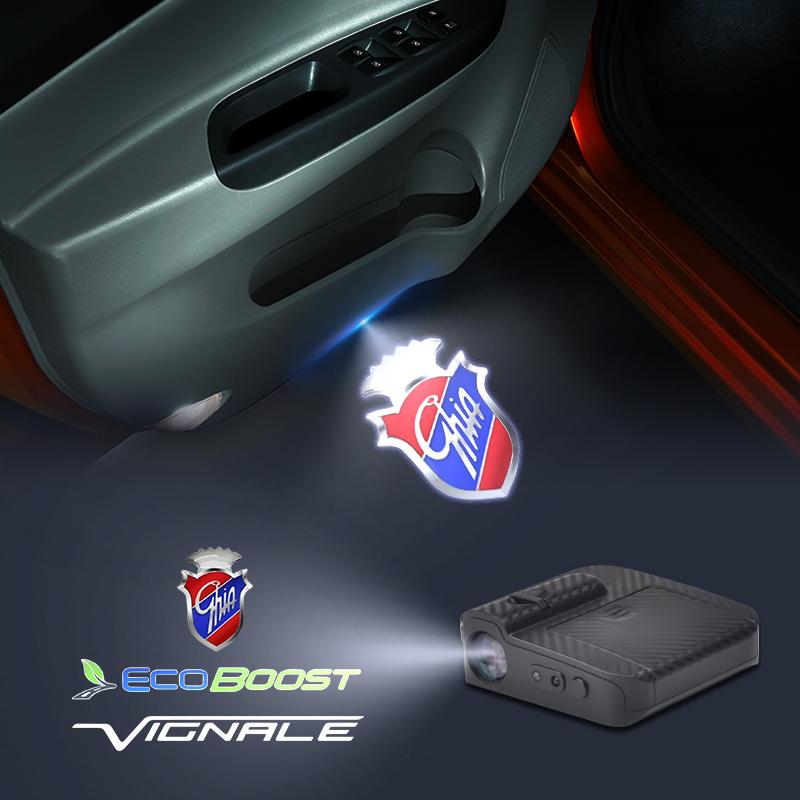 XXUI3 VICNALE ECOBOOST Crown Logo Wireless Courtesy Car Door Projector LED Welcome Lights For Ford Mondeo Focus Fiesta KUGA Decor