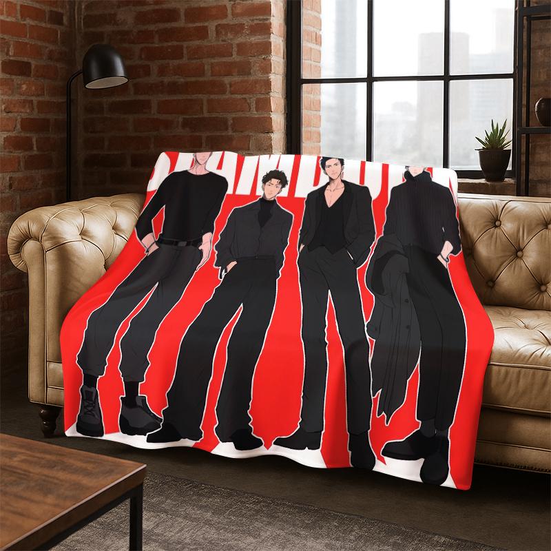 

Cartoon Slam Dunk Basketball Anime Flannel Blanket Soft Warm Blanket Throw Blanket for Bedroom Living Room Bed Travel Picnic 75x90cm