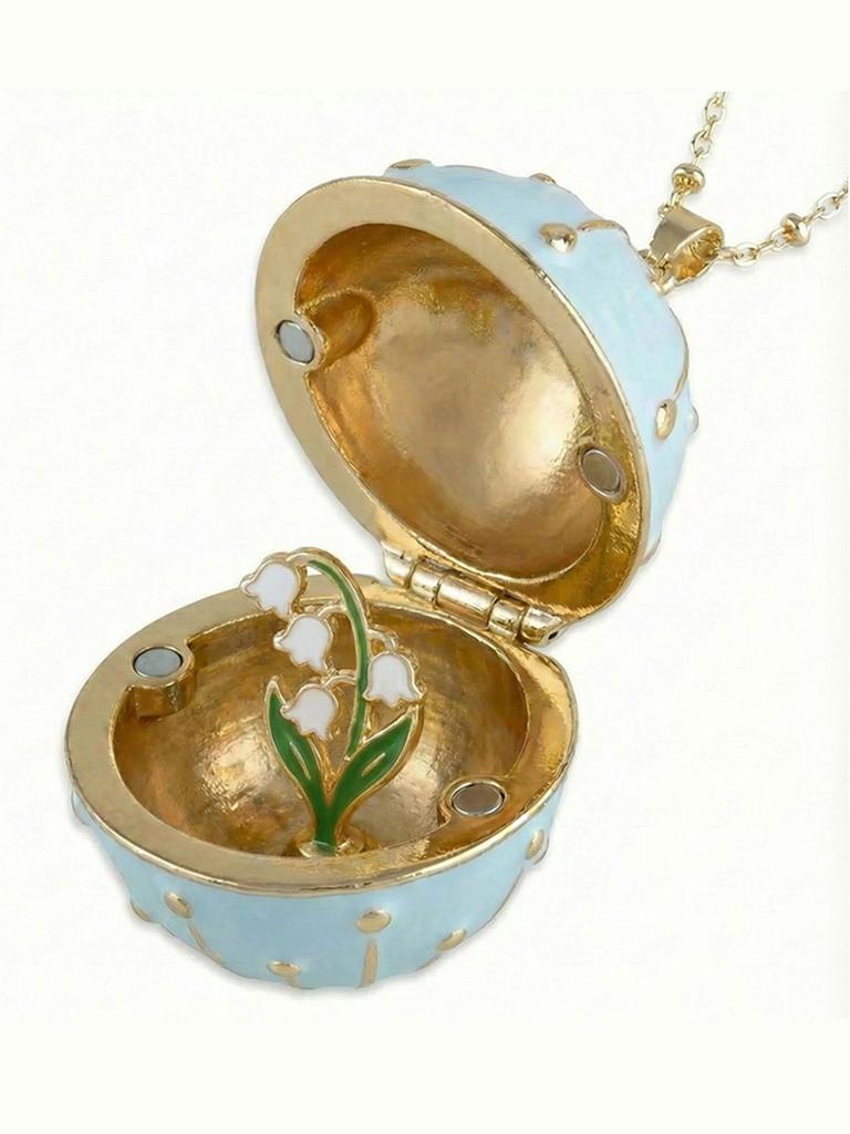 Creative Flower Necklace Round Box Can Open Flower Necklace Jewelry Accessories Women's Accessories Mother's Day Gifts Y2k