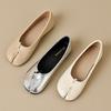Silver Tabi Shoes Woman Split Toe Flats Trotters Ninja Loafers Cozy Slip On Ladies Daily Walking Shoes Mocasines