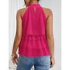 Women's Casual Summer/ Spring Printed Sleeveless Half-neck Blouse Shirt