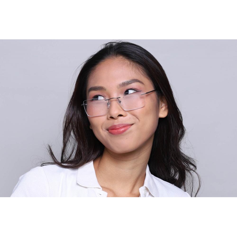 Rimless Square Light Gunmetal Smartbuy Collection Watson Asian Fit 984b Fashion Unisex Eyeglasses