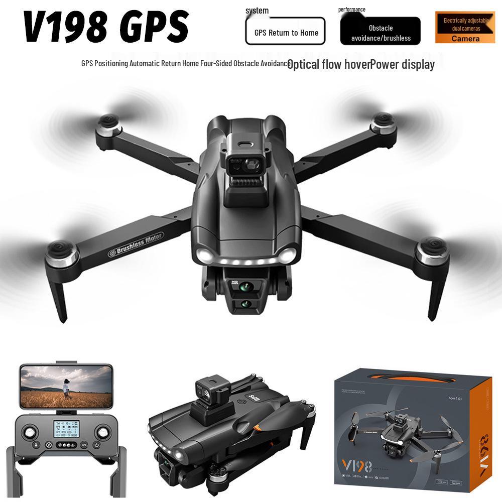 New V198 8K GPS Drone: Brushless Quadcopter with Automatic Return & Remote Control Aerial Photography