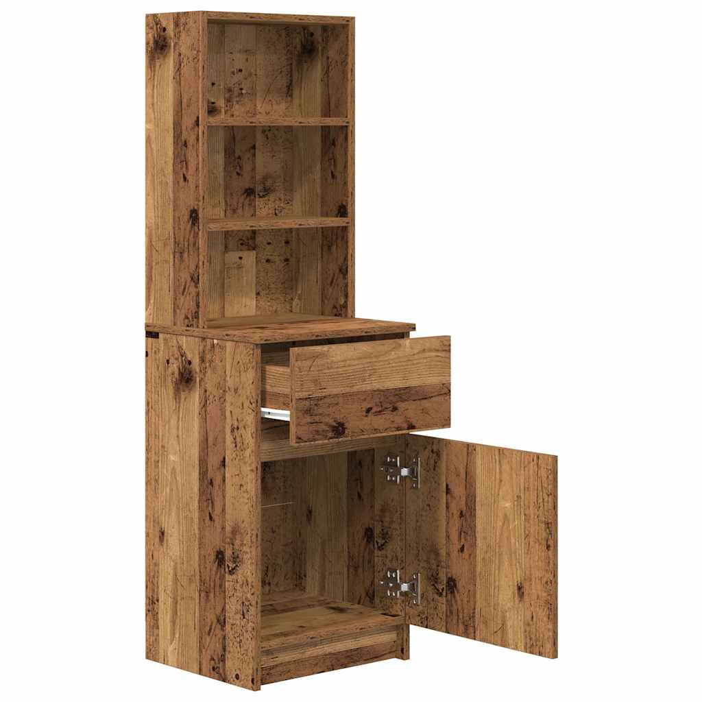 Nightstand with Rustic Wood Look 39 x 35 x 125 cm Engineered Wood