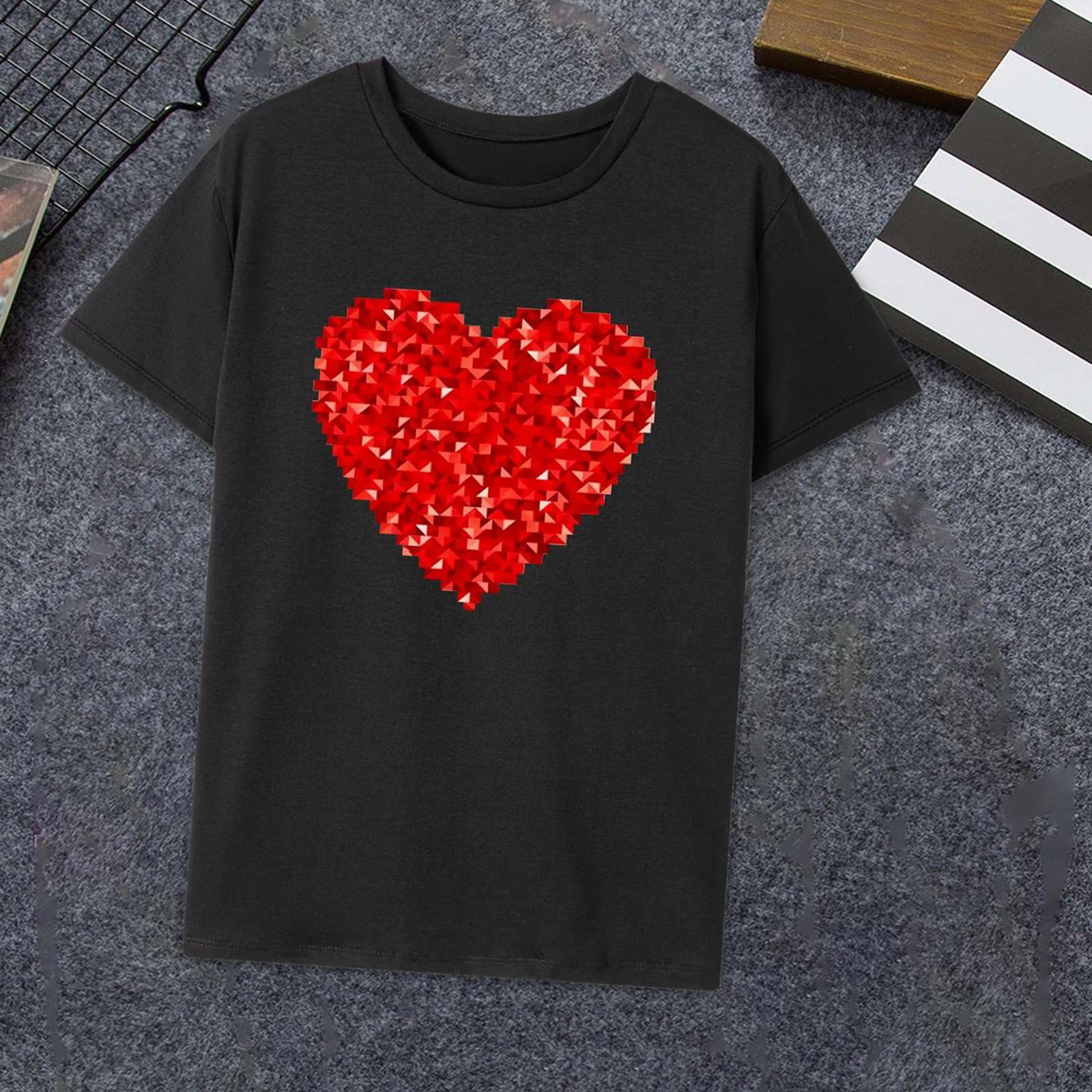 

T Shirt for Women Crewneck Streetwear Short Sleeve Top Vacation Street
