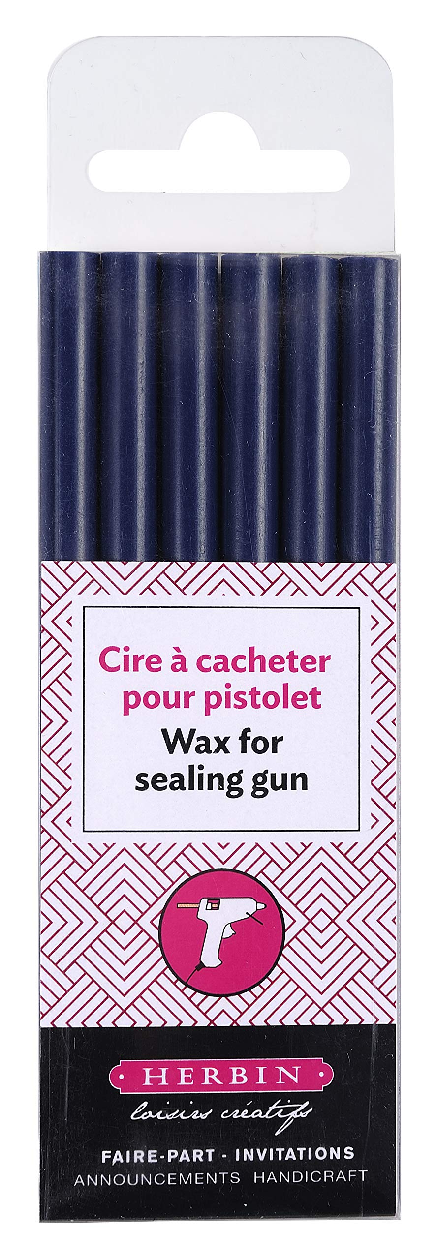 

Herbin Sealing Stamp Wax for Pack of 6 30 for Sealing Made in HERBIN hb35819 Guns, (Approx. Uses), Wax, France, Dark Blue ,