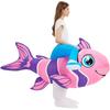 Buntes, aufblasbares Tropenfisch-Kostüm für Halloween (150–190 cm, Erwachsenengröße), ideal zum Reiten auf Halloween-Partys.