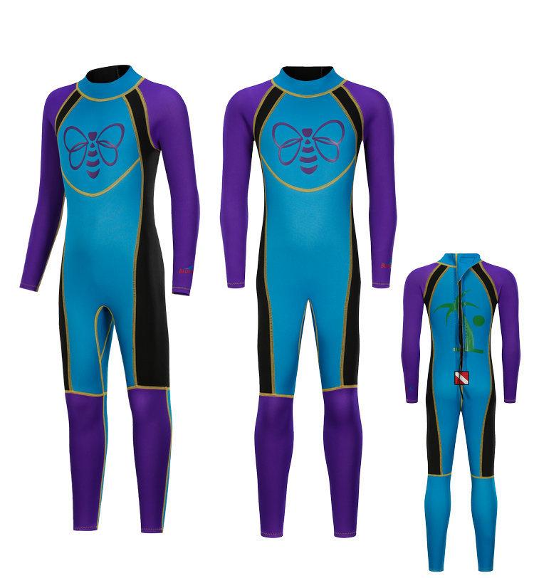 Children's Swimsuit Thick And Cold Resistant Diving Suit Long Sleeved Long Pants One-piece Warm Swimsuit For Boys And Girls