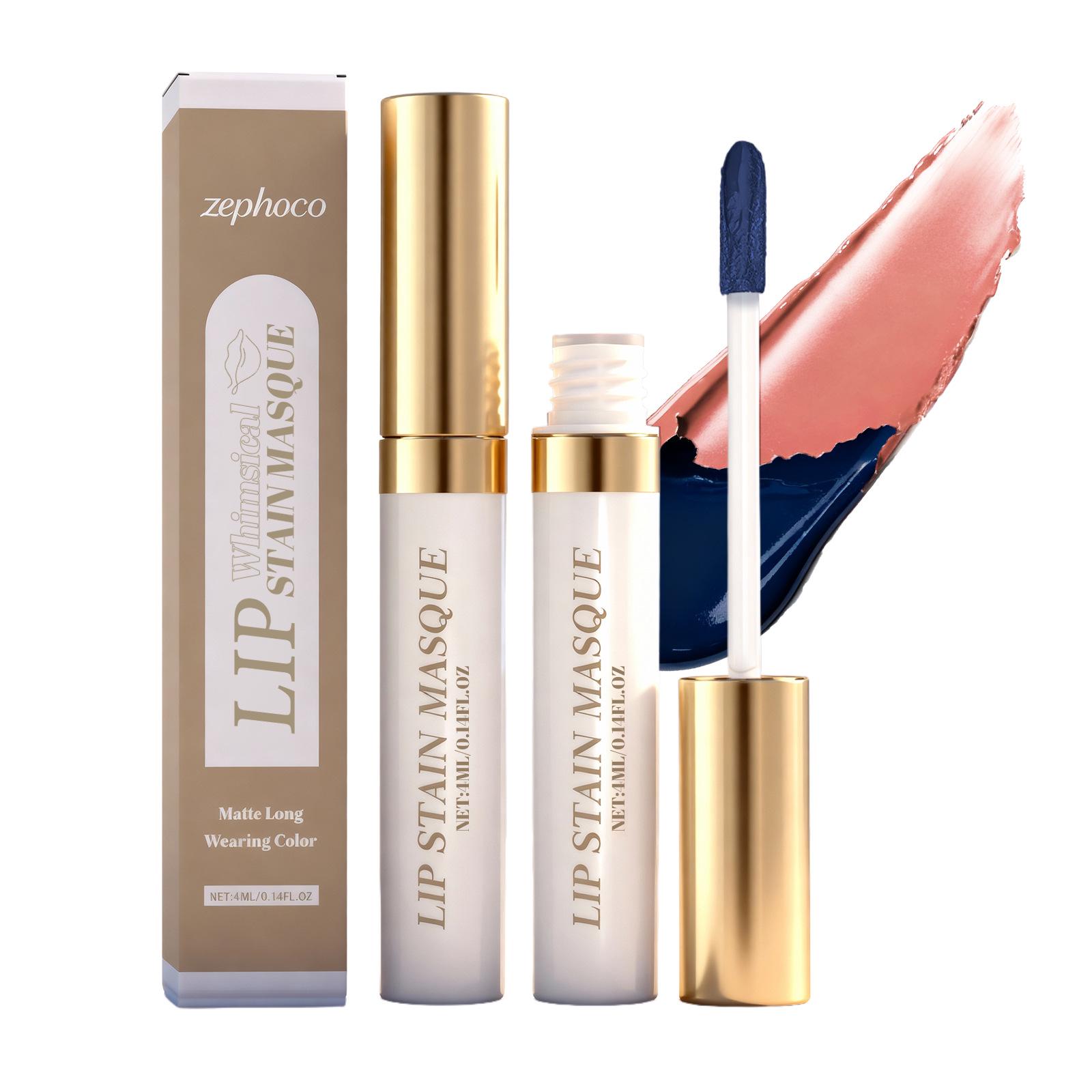 Zephoco Matte Peel-Off Lip Tint - No-Transfer, Moisturizing, Natural Color Payoff