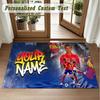 Crystal Velvet Square Rug Custom NameLamine Yamal Pattern Non Slip Home Floor Decor Rug