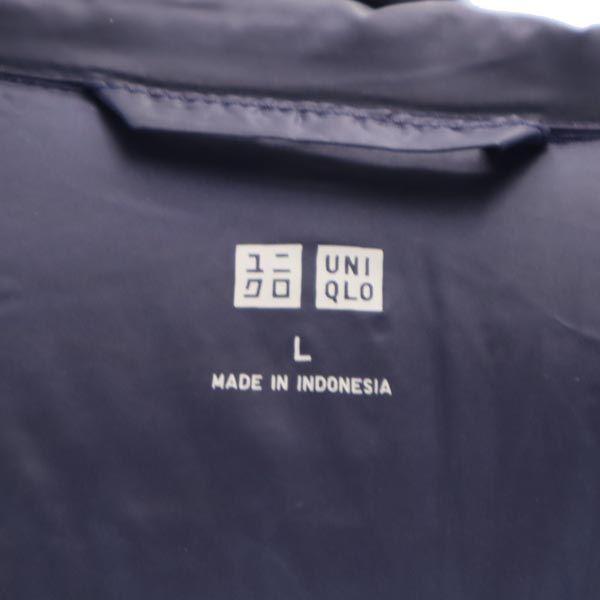 UNIQLO seamless Down jacket L Navy hood Women Used