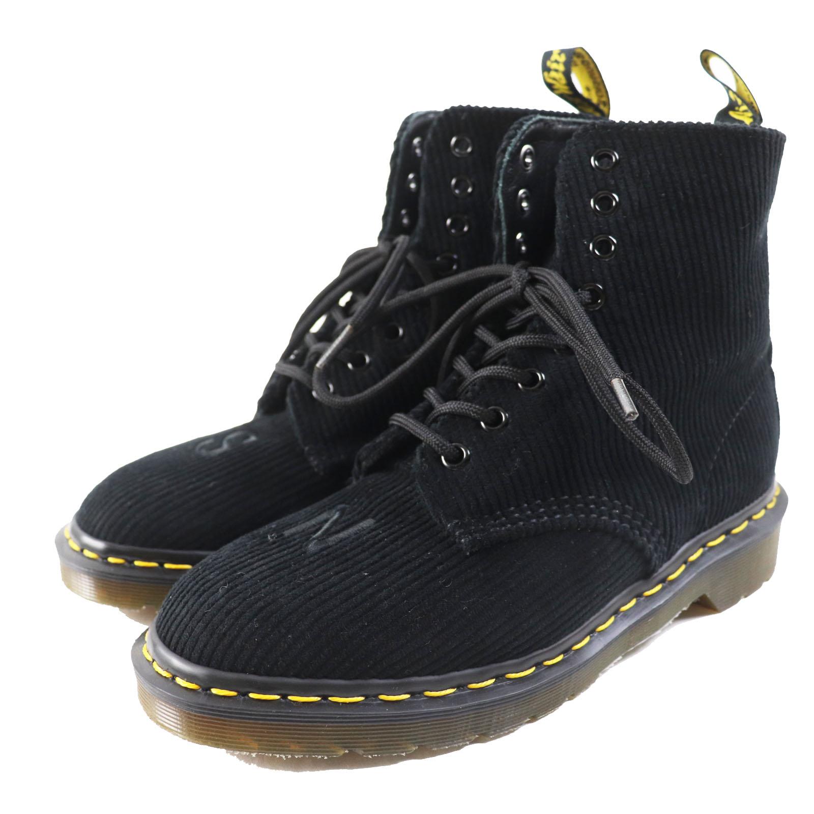 Excellent Dr.Martens×UNDERCOVER short boots THE 1460 REMASTERED 8 EYE BOOT black Corduroy Women 4 Used