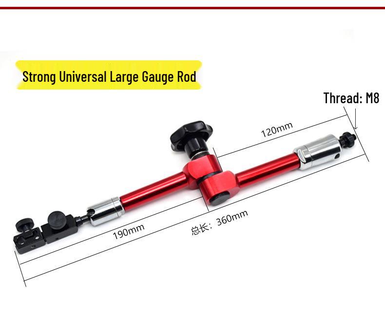 Magnetic Table Base Dial Indicator with Universal Bracket and Fine Adjustment Rod