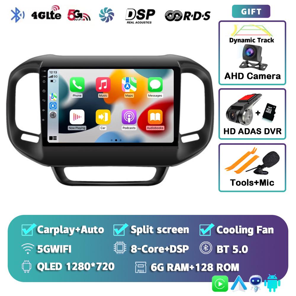 Android 14 Carplay Auto 4G+WIFI Car Radio For FIAT Toro 2017 - 2021 Multimedia Video Player Navigation GPS DSP 360 Camera Stereo