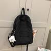 Schoolbag Lightweight Simple Solid Color Backpack Casual Versatile College Student Class Bag School Bag Female Outing Wind Student Backpack