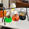 2025 Halloween Cauldron Serving Bowls with Rack 3 Witch Cauldron Candy Bowls Trick Or Treat Colorful Cauldron Bucket for Party