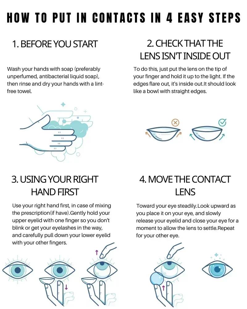 FUNSACHY 1 Paar Myopie-Linsen Farbige Kontaktlinsen mit 0~-8.00 Dioptrien Kosmetische Natürliche Schwarze Big-Eyes-Jahreslinsen