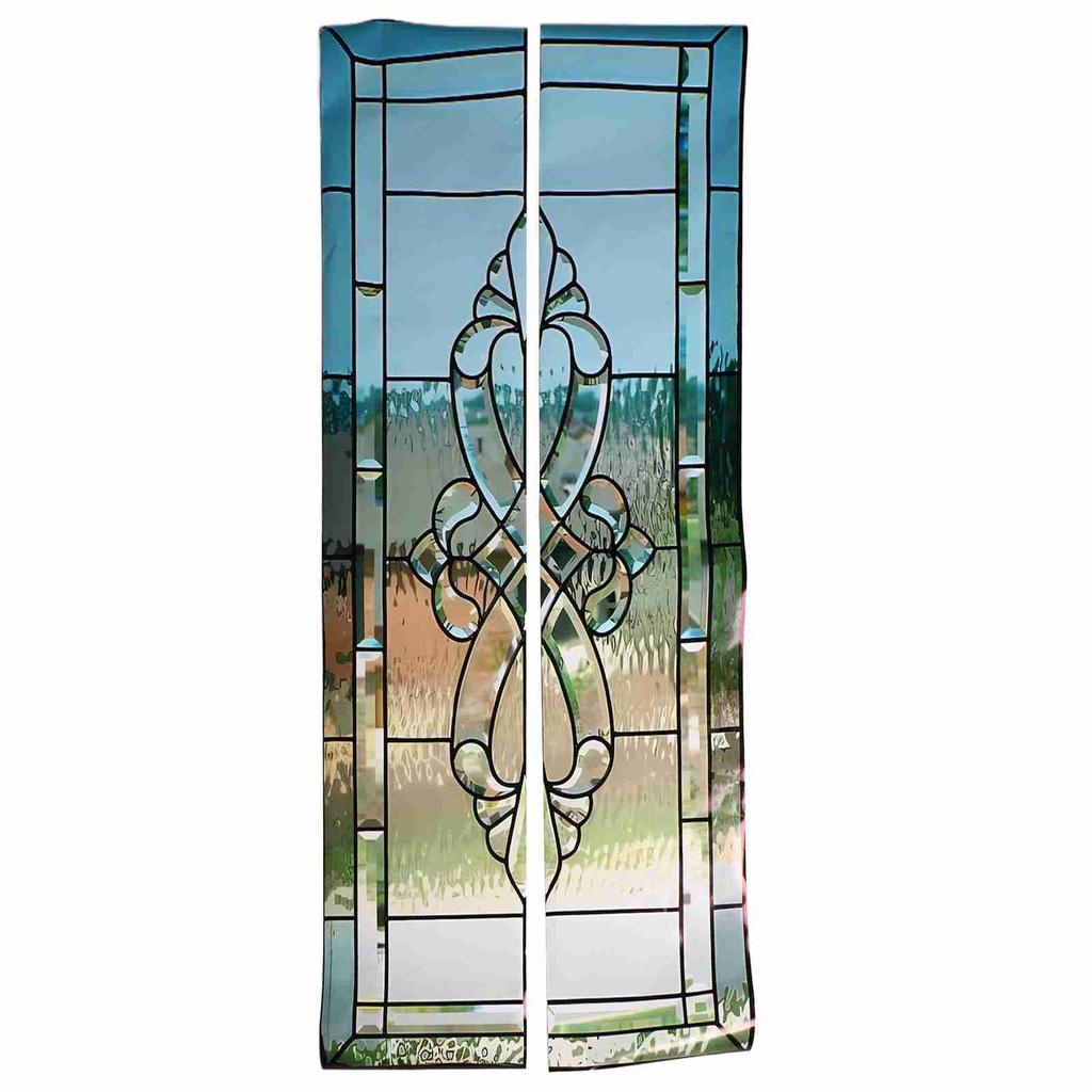 2Pcs Glass Door Sticker Self Adhesive Water Resistant Wall Sticker for Home Decoration