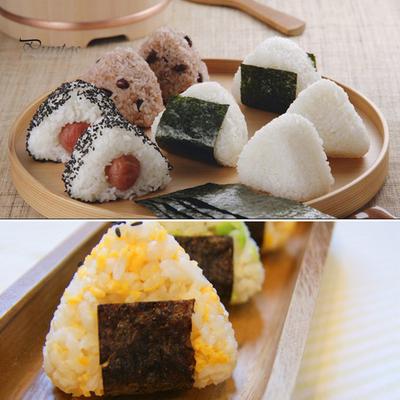 Puntos DIY kuchnia kształt trójkąta Sushi pudełko na kulki ryżowe prasa Nori Mold Food Maker Tool