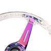 ZS Steering Neo Deep Crystal Clear Wheel, 340mm, Chrome, 6-Hole, Dish, Bubble, (Rainbow)