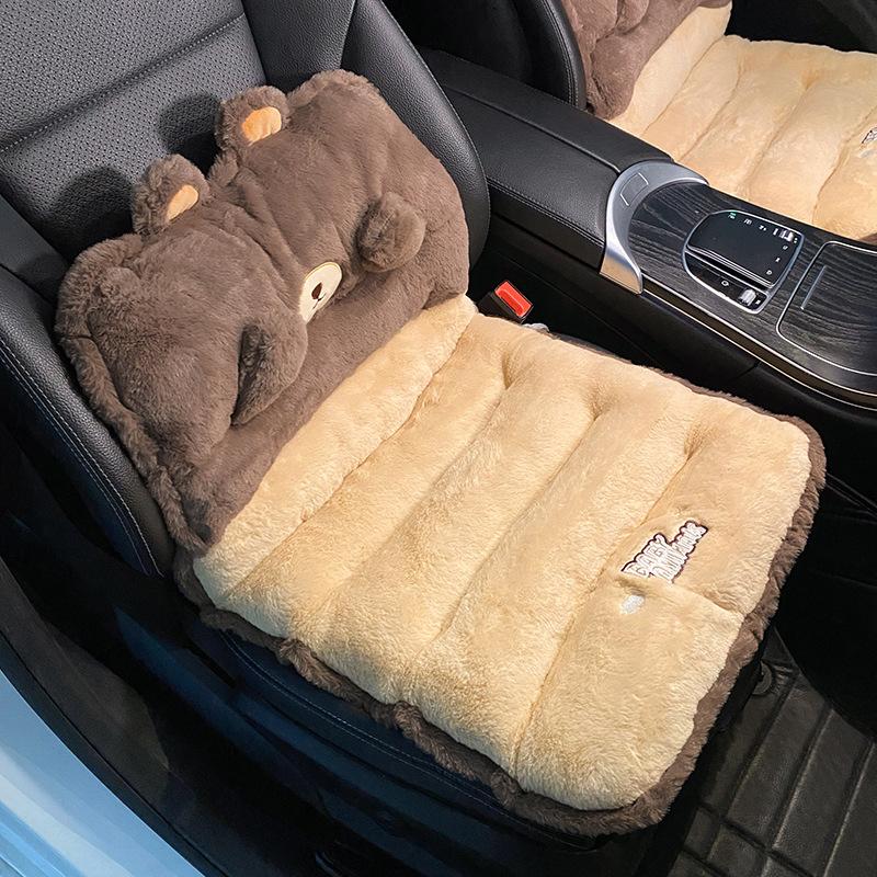 Car Seat Cushion, Winter Plush Seat Cushion General Motors Interior Seat Cushion Winter Car Cartoon Warm Car Seat Cushion