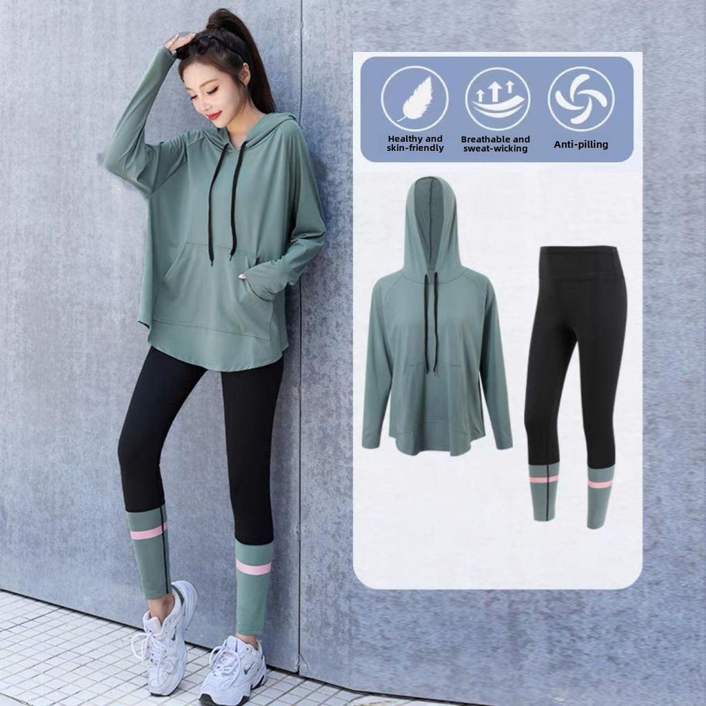 High-End Women's Yoga & Pilates Sportswear - 2024 Autumn Two-Piece Suit