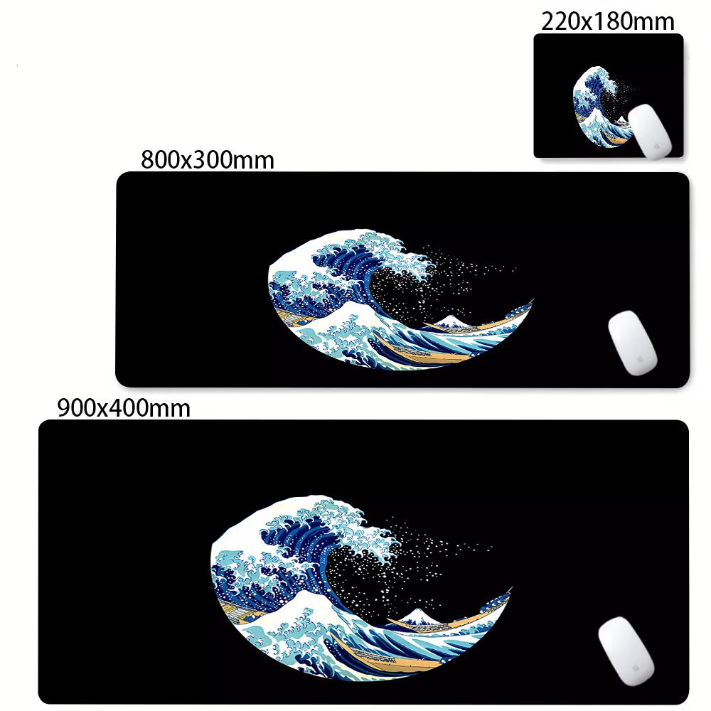 Art Mouse Pad Gamer White Great Wave Large HD Custom Mousepad XXL Cool Desk Mats Soft Office Carpet Laptop Mice Pad Table Mat