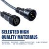 T-shaped Waterproof Connector 2pin 2 Male Ends 1 Female Black Round VDE Cable String Lights Splitter for Outdoor Lighting