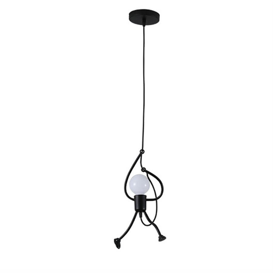 

E27 Маленький человечек Подвесной светодиодный светильник Детская комната Спальня Прикроватный светильник Люстра Мальчики Девочки Подвесной светильник Bulbs Not included