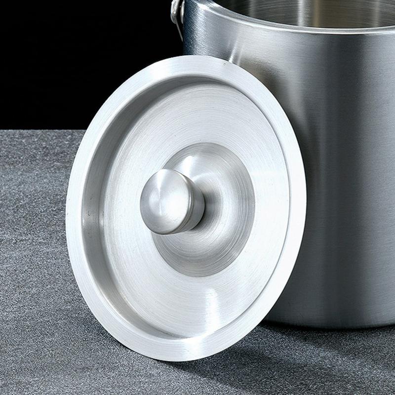 1.6/2/3/4L Stainless Steel Ice Bucket Insulated Ice Bucket With Lid Bar Party Whiskey Beverage Tools Beer Wine Bottle Container