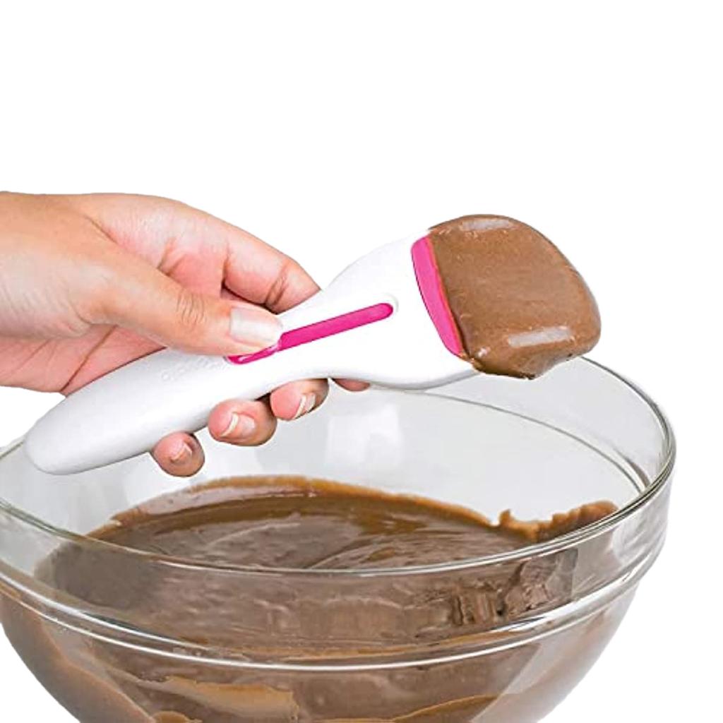 1pc BPA-Free Cupcake Scoop - Measuring Batter Dispenser with Pink Accents, Dishwasher Safe, Drip-Free Baking for Clean Counters, Perfect for Baking