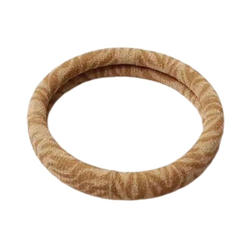 Pack of 5pcs High Elasticity Leopard Print Hair Ties Gentle Nonslip Fabric Hair Bands For Women Girls Daily Styling