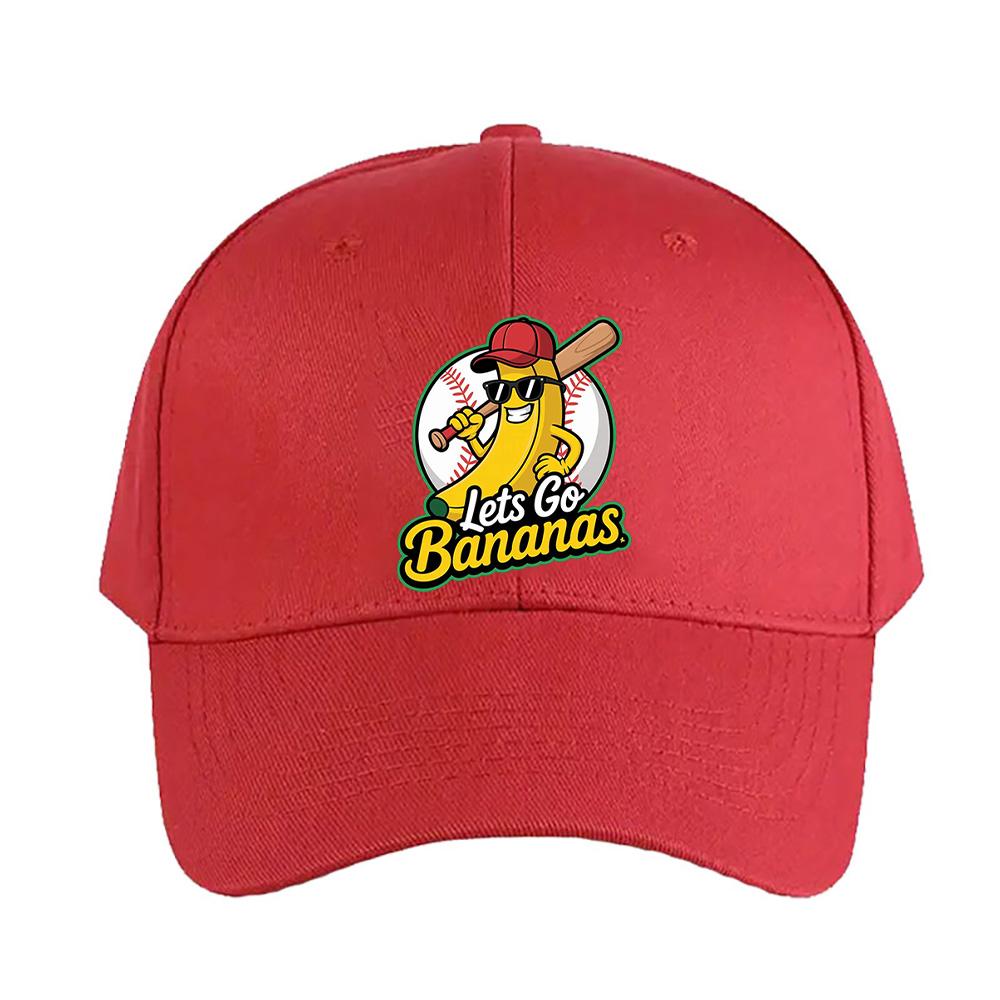 Let's Go Bananas Frau Mann Sommer Baseballkappe Verstellbar mit Gebogenem Schirm Entenschnabelkappe Schutz Sonnenhüte