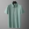 Herren Übergröße Eis-Seide Poloshirt