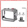 Metal Cage for Insta360 GO3/Go3S Expansion Frame Dual Cold Shoe Magnetic Quick-release for Action Camera Accessories Shockproof
