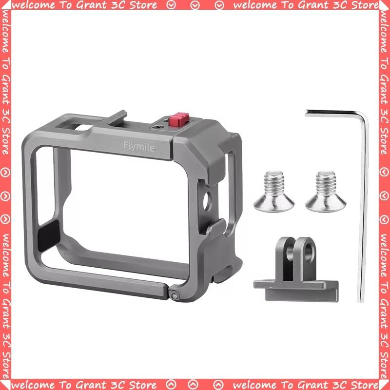 Metal Cage for Insta360 GO3/Go3S Expansion Frame Dual Cold Shoe Magnetic Quick-release for Action Camera Accessories Shockproof