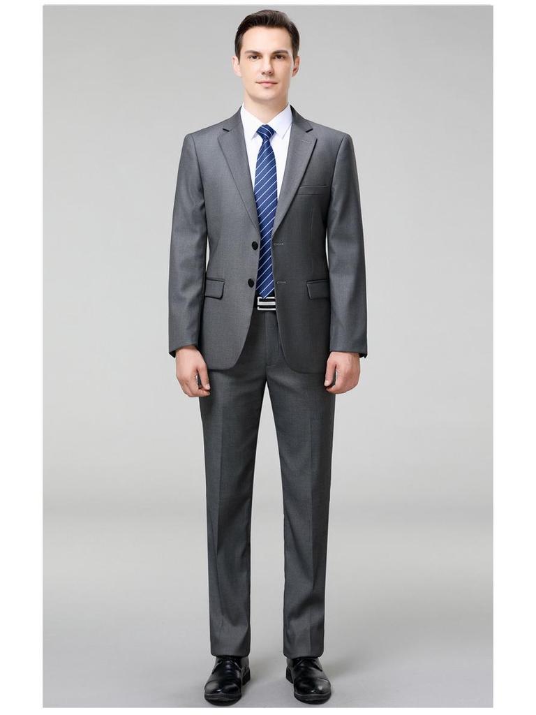 Men's Slim Fit Wool Suit Set for Spring 2025: Business, Wedding, or Banquet Tuxedo, Perfect for Father's Outfit.