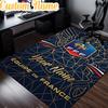 Custom Name France Football Emblem  Rug, Office Rug, Chair Rug, Carpet for Living Rooms, Doormat Game Rug Home Decor Christmas Gifts