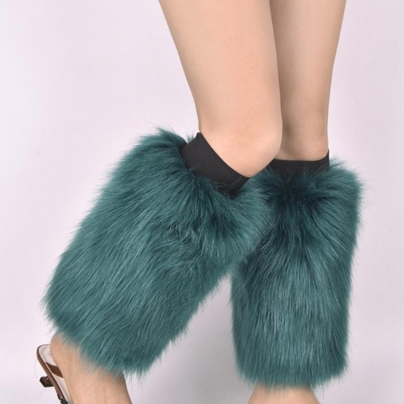 Boots Covers Women Solid Color Sexy Faux Fur Leg Warmer Calf Socks Party Costume