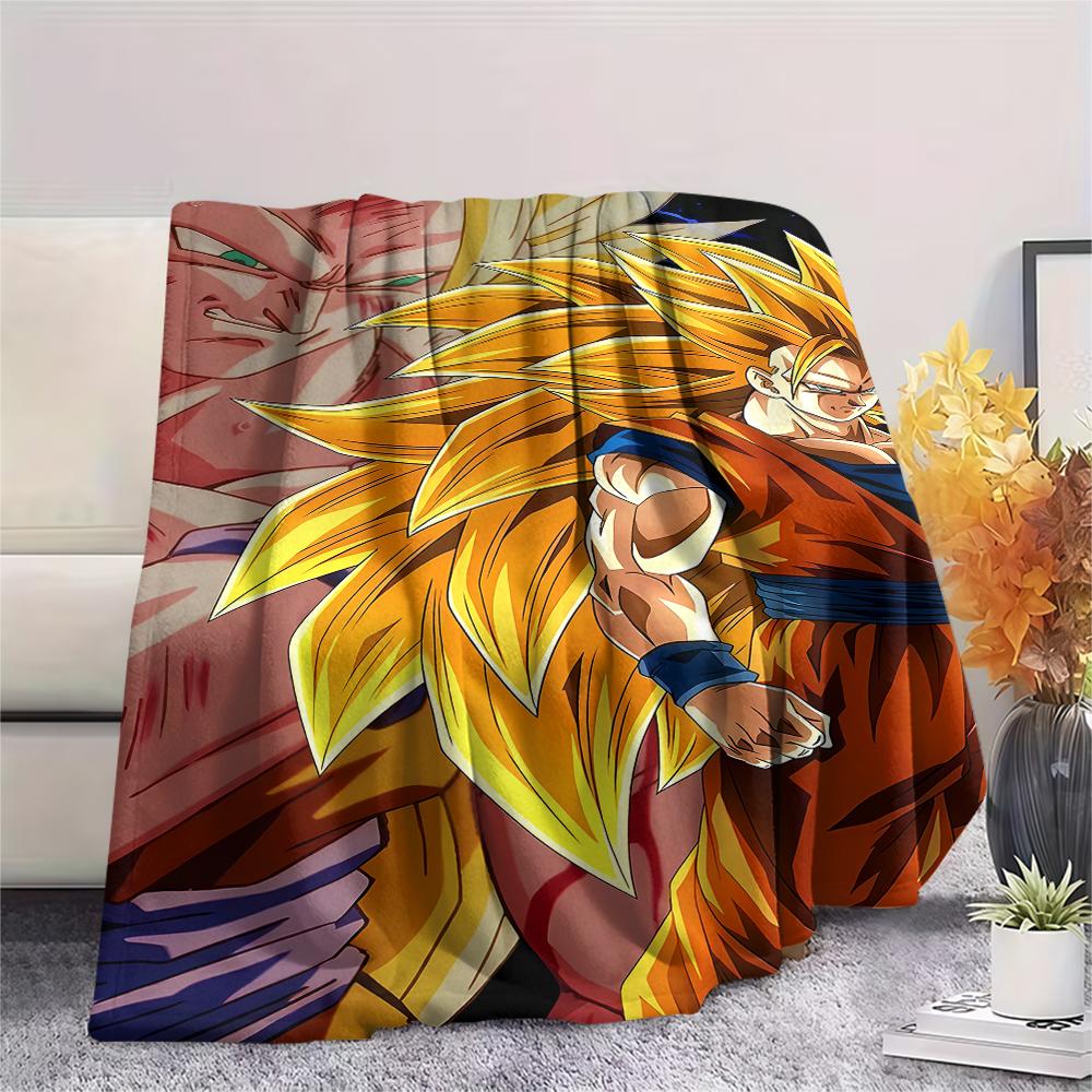 Dragon Ball Characters Print Flannel Blanket,High Quality Comfortable for All Seasons,Home Decor,Warmth and Comfort,Perfect for Christmas Gifts