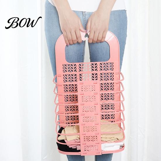 No Drill Wall Organizer Foldable Laundry Basket, Breathable Hollow Design, Mounted Narrow Space Saving Organizer, for Bathroom Dormitory And