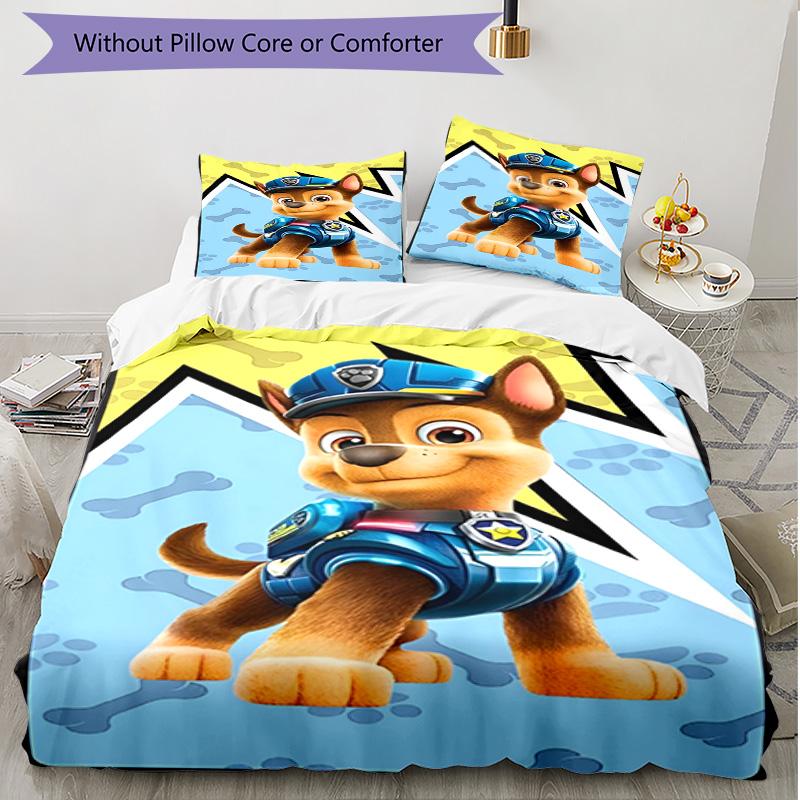 3pcs Duvet Cover Set (1*Duvet Cover + 2*Pillowcase, Without Core), PAW Patrol Print Soft All‑Season Bedding Set, Home Bedroom Decor Gift